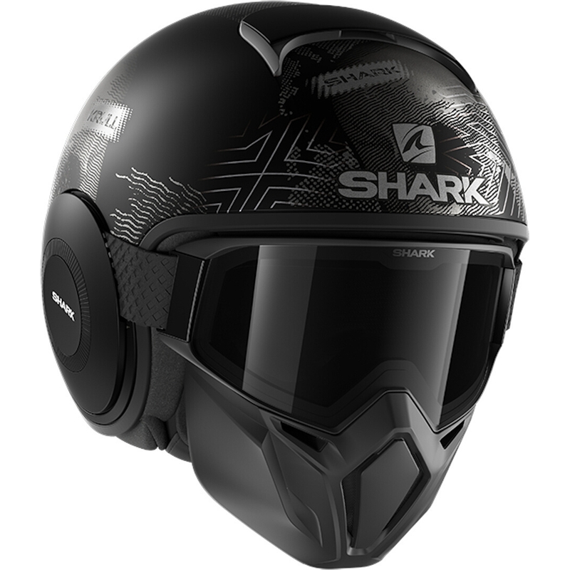 Cască de protecție deschisă SHARK STREET-DRAK Krull negru-gri