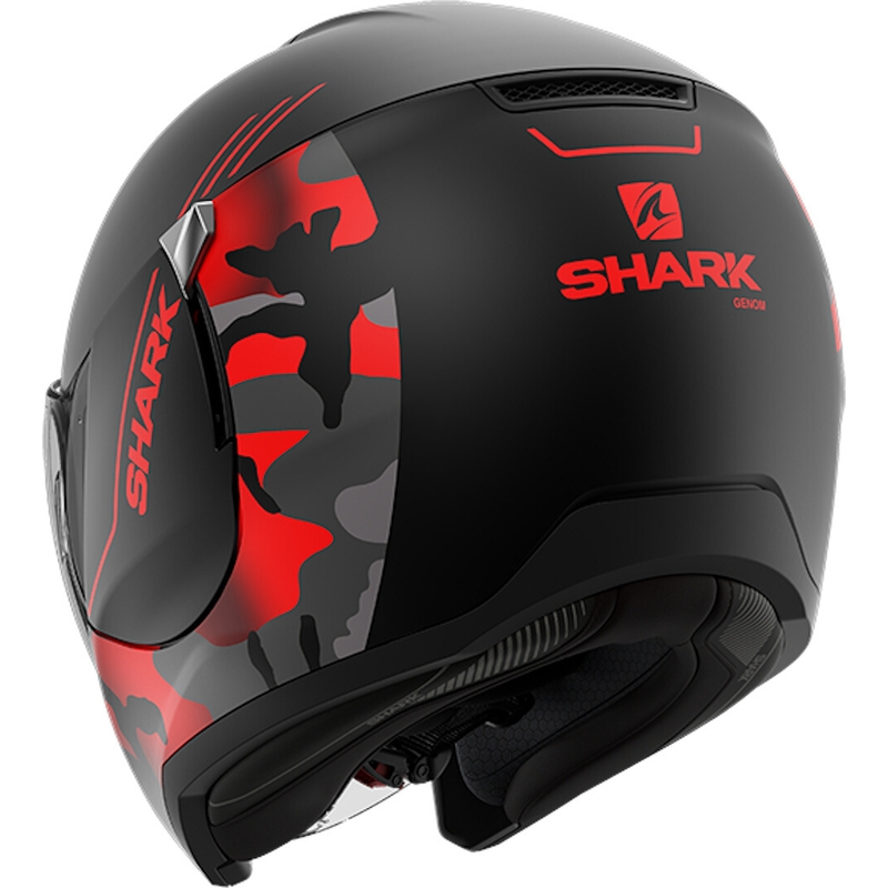 Cască deschisă SHARK CITYCRUISER Genom negru-roșu lichidare