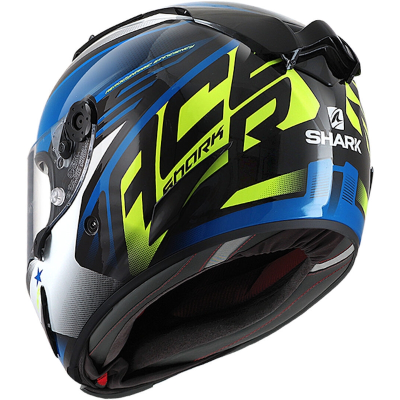 Cască integrală SHARK RACE R-PRO Aspy negru-albastru-galben-fluo