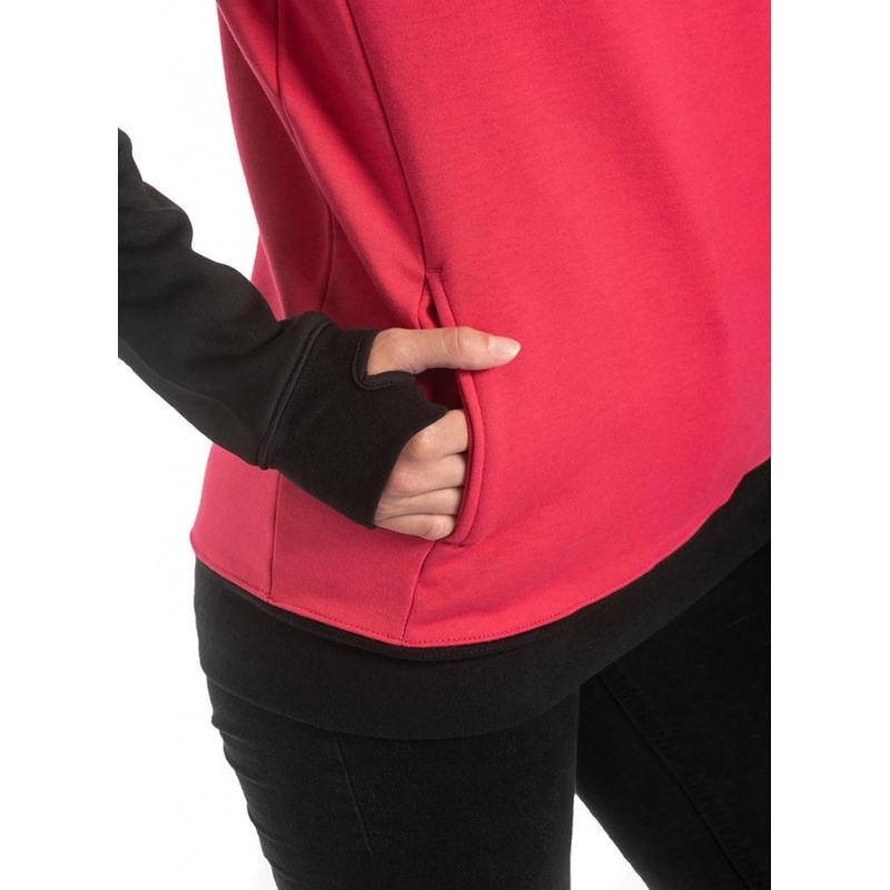 Tricou Meatfly Robin negru și roz pentru femei Meatfly Robin negru și roz lichidare