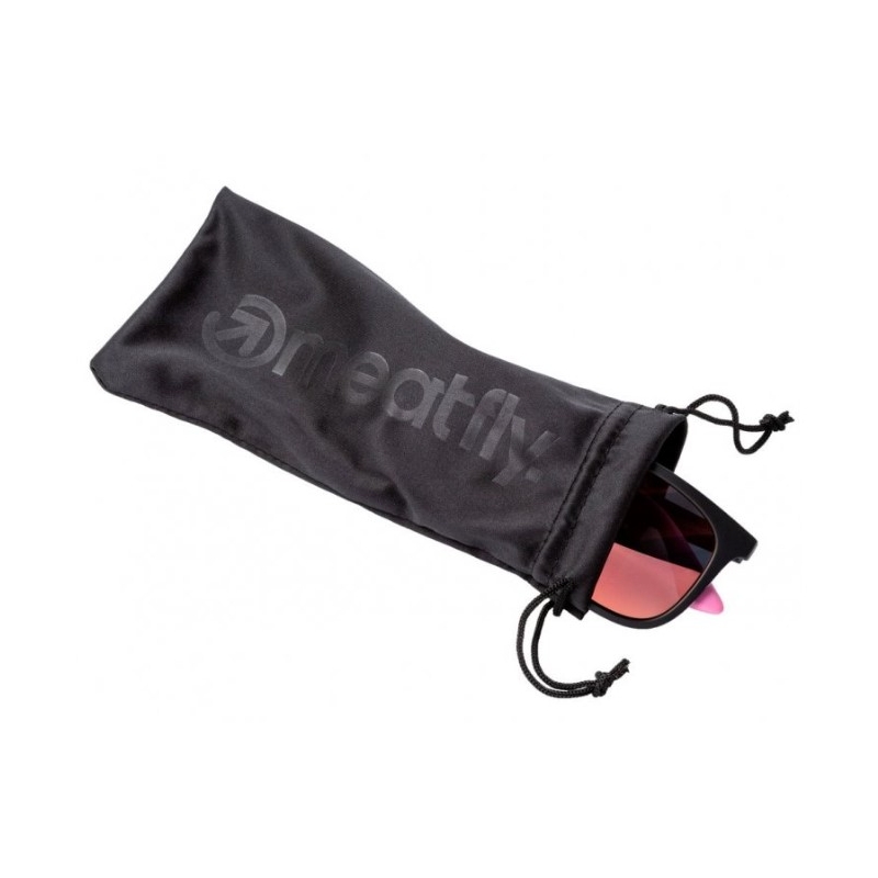 Meatfly Clutch negru și ochelari roz