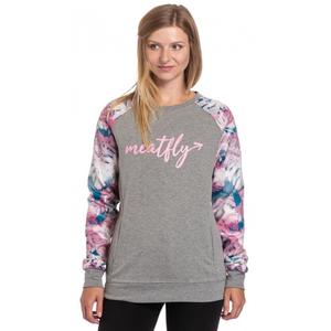 Bluză de trening Meatfly Robin pentru femei, gri-roz lichidare