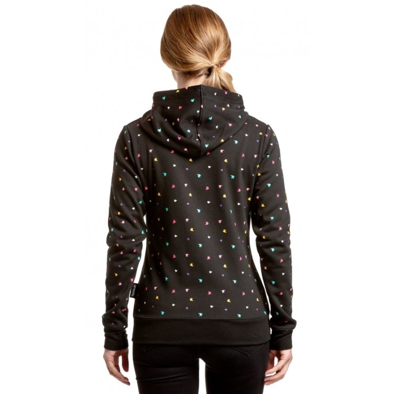 Pulover negru Meatfly Omni Birds Color pentru femei lichidare
