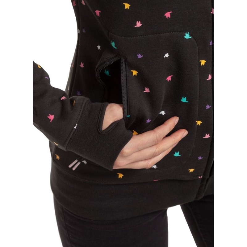 Pulover negru Meatfly Omni Birds Color pentru femei lichidare