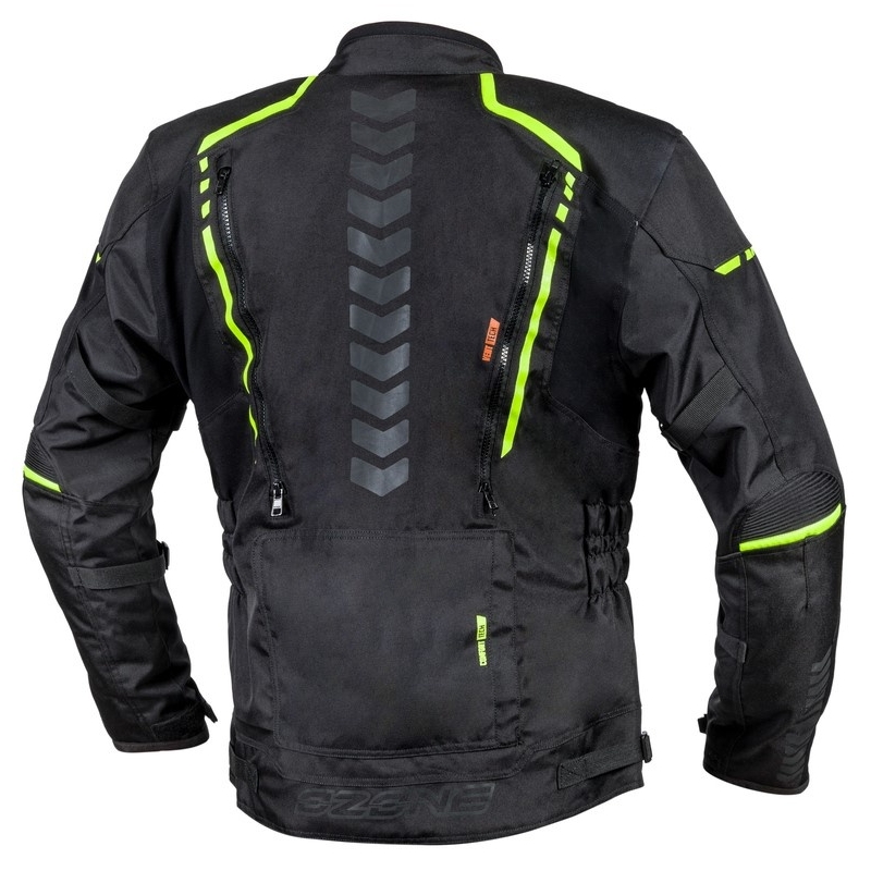 Jachetă moto Ozone Tour II negru-galben-fluo lichidare