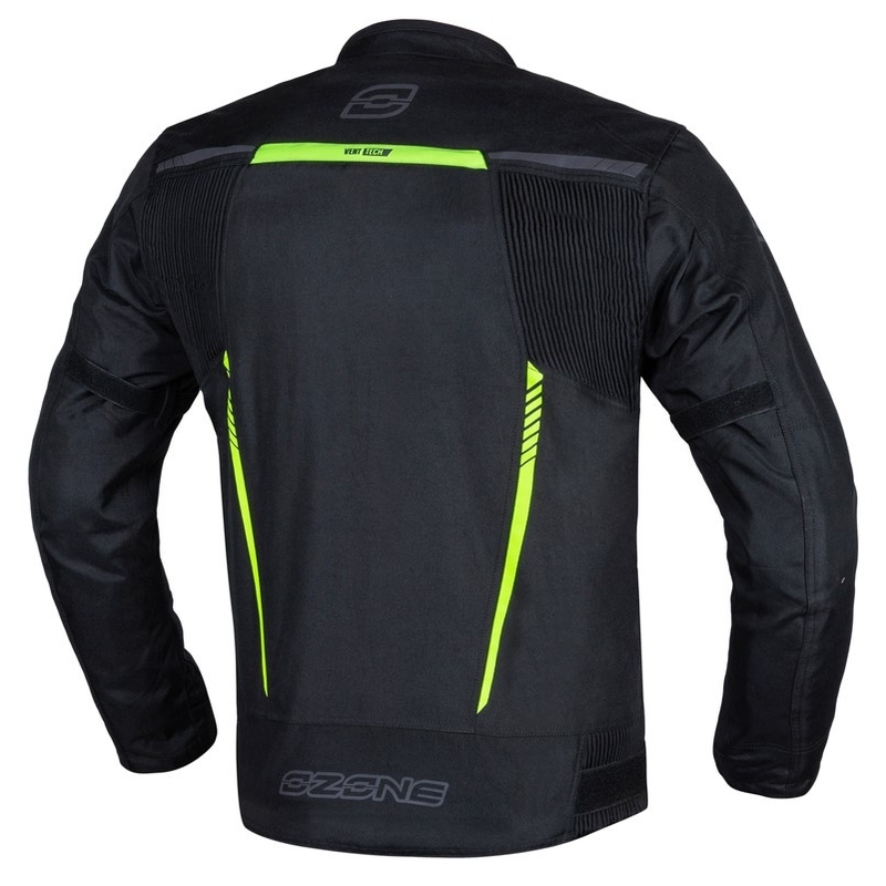 Geacă de motocicletă Ozone Delta IV negru-galben fluo