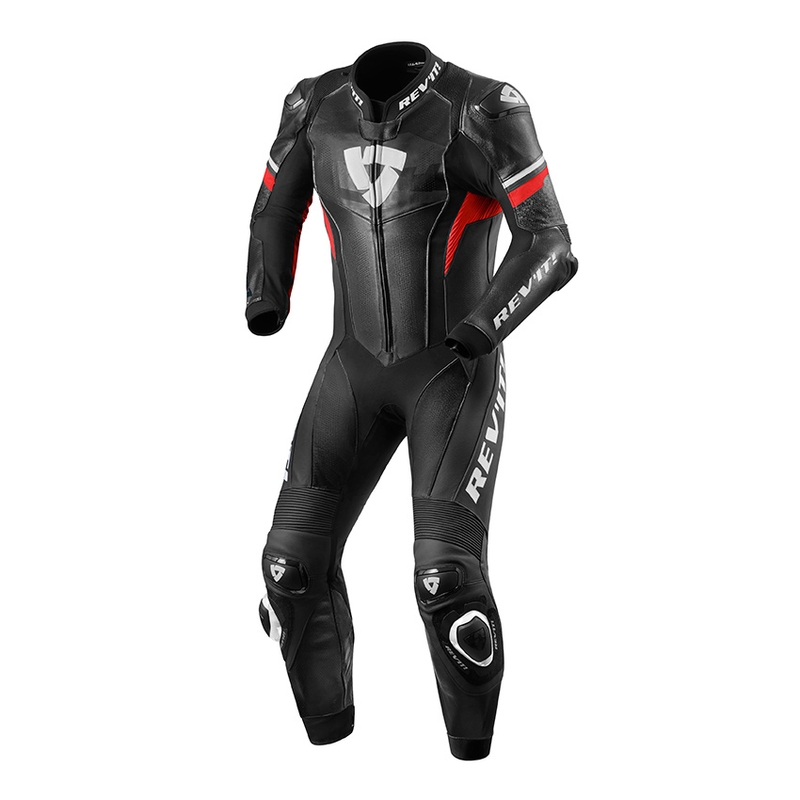 Revit Hyperspeed costum de motociclist dintr-o singură bucată negru-roșu neon lichidare