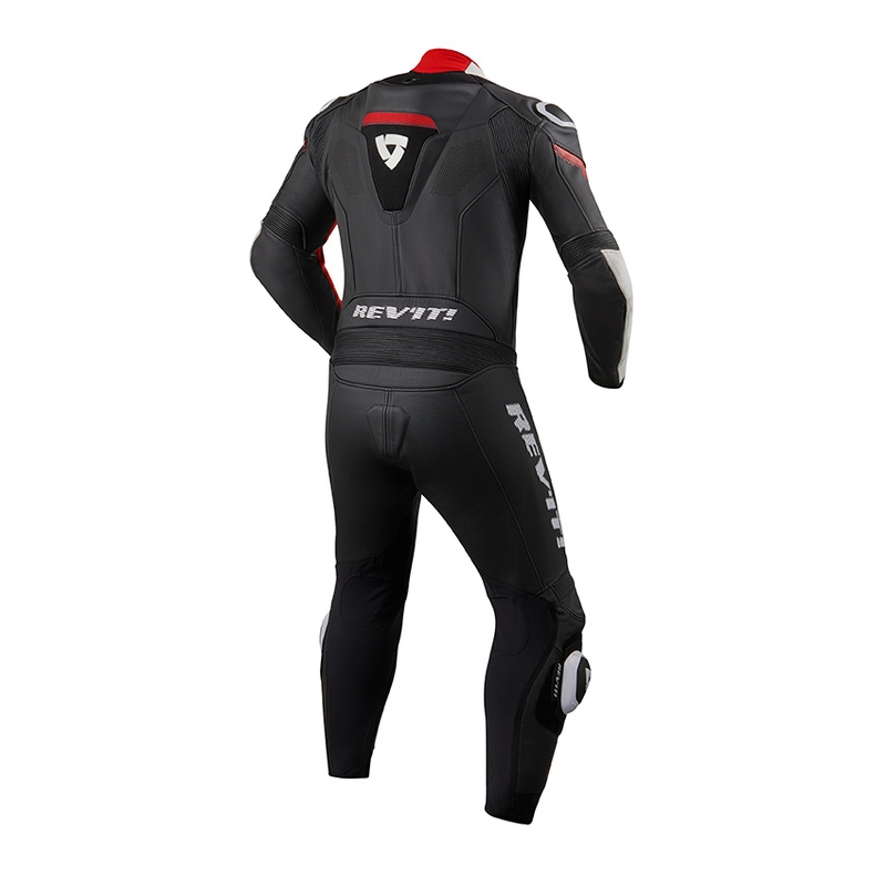 Revit Argon costum de motociclist dintr-o singură bucată negru-roșu-neon lichidare