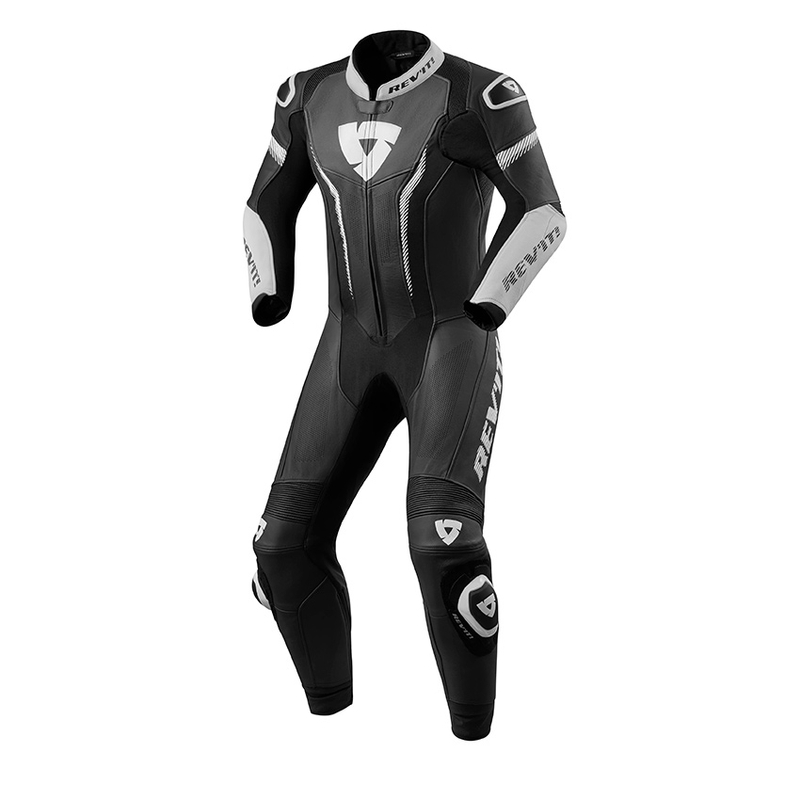 Revit Argon costum de motociclist dintr-o singură bucată negru și alb lichidare
