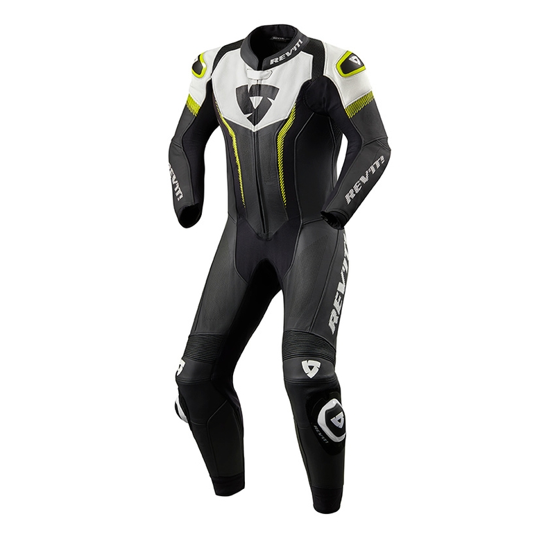 Revit Argon costum de motociclist dintr-o singură bucată negru-galben-neon lichidare