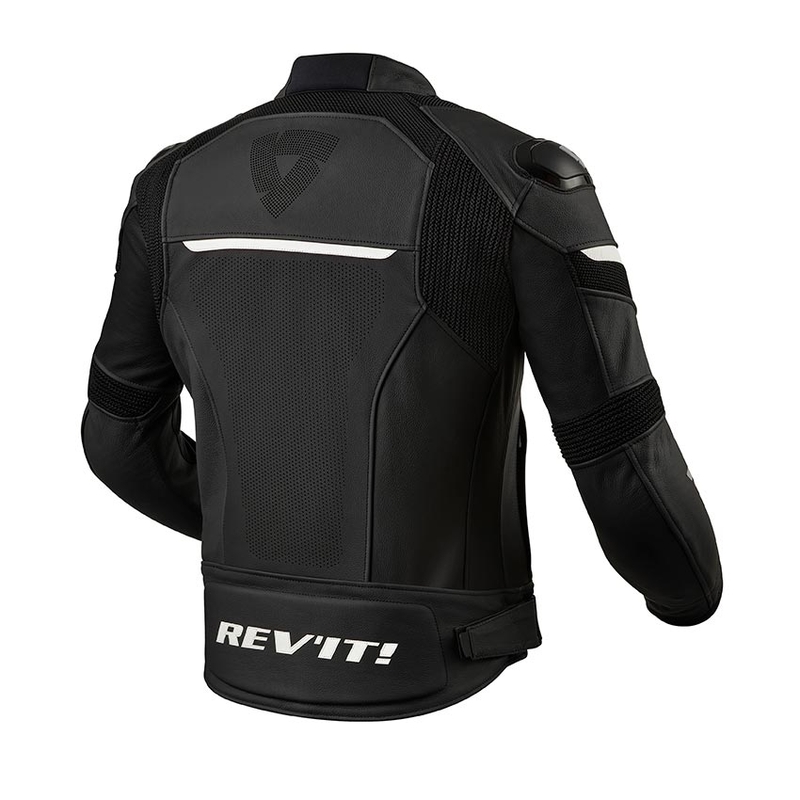 Revit Convex negru și alb jachetă de motociclete výprodej lichidare