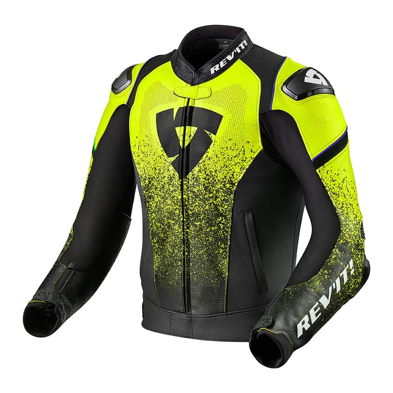 Revit Quantum negru-fluo galben jachetă de motociclete lichidare