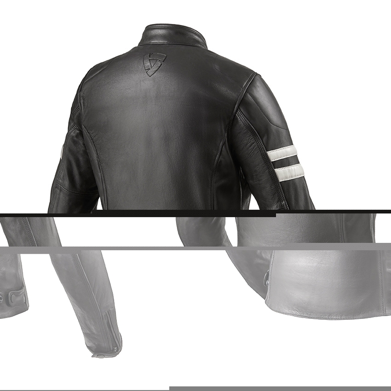 Jacheta de motociclete Revit Meridian Black and White pentru femei lichidare