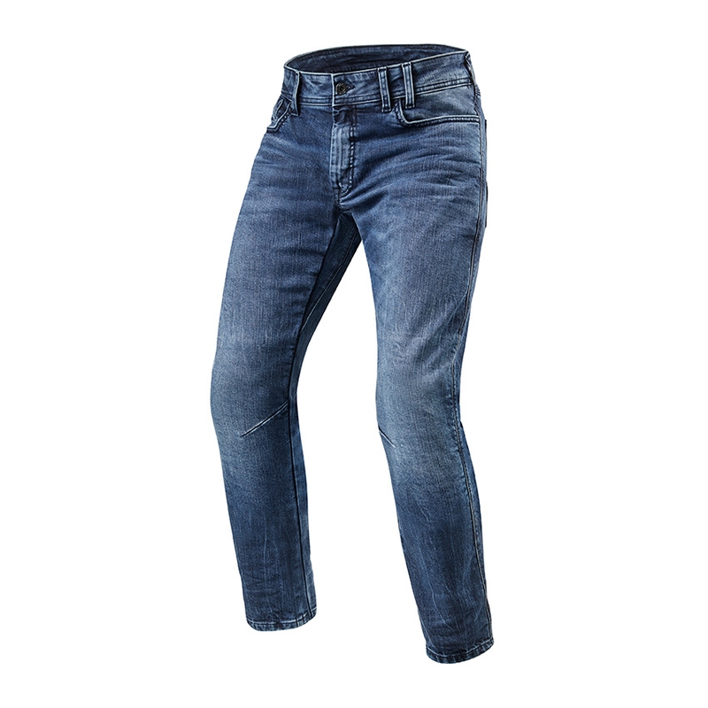 Revit Detroit TF Blue TF Blue Cropped Motorcycle Jeans lichidare