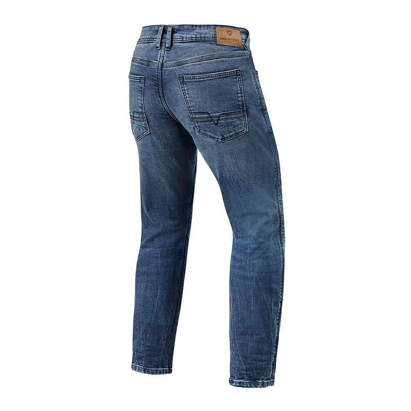 Revit Detroit TF Blue TF Blue Cropped Motorcycle Jeans lichidare