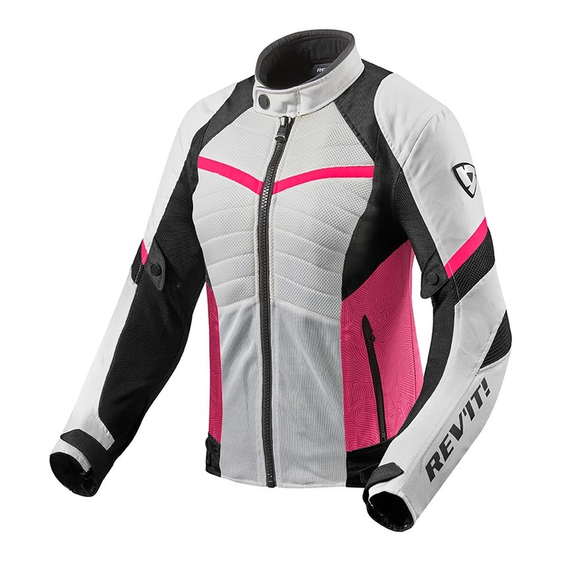 Jacheta de motocicletă Revit Arc Air pentru femei, alb și roz Vânzări lichidare