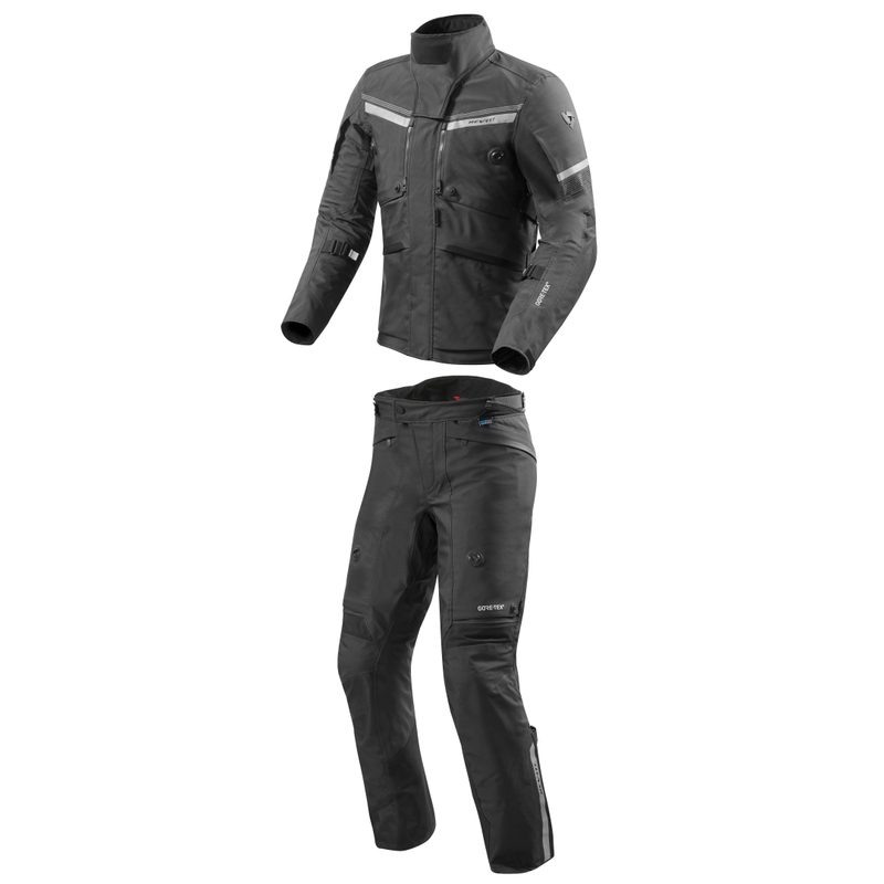Costum de motociclist Revit Poseidon 2 GTX pentru bărbați negru lichidare