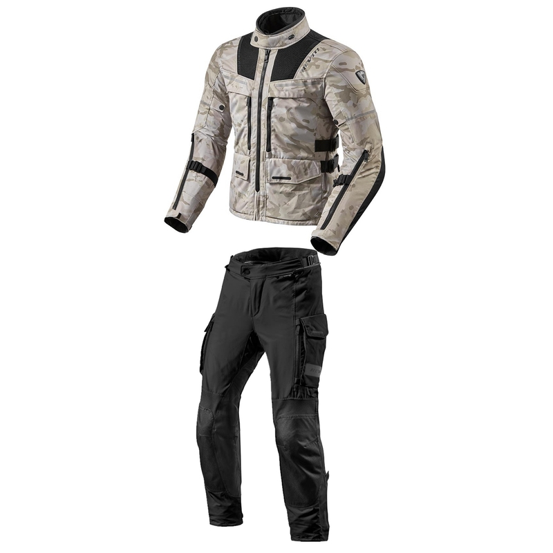 Costum de motociclist Revit Offtrack pentru bărbați, negru-nisip lichidare