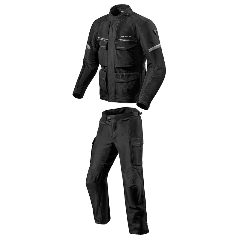 Salopetă de motocicletă Revit Outback 3 Black-Silver pentru bărbați lichidare