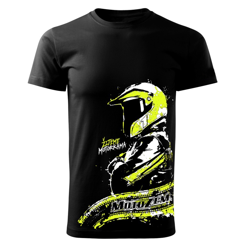 Tricou pentru bărbați MotoZem - Trăim motociclete Non Sale lichidare