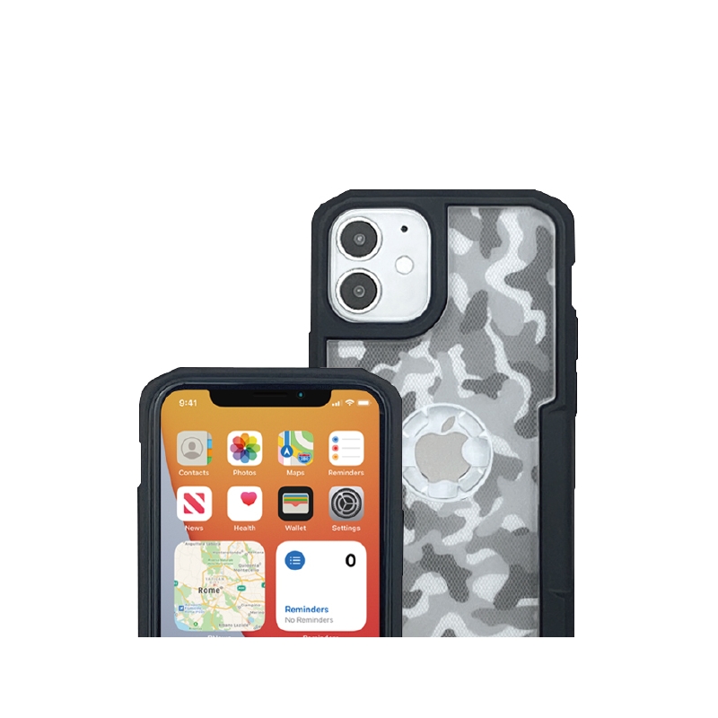 Capac de telefon cu suport CUBE X-Guard pentru Apple iPhone 12 Mini camuflaj lichidare