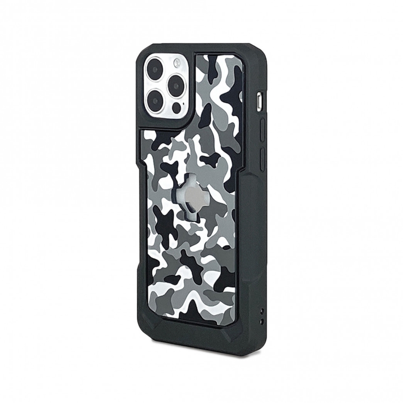 Capac de telefon cu suport CUBE X-Guard pentru Apple iPhone 12/12 Pro camuflaj lichidare