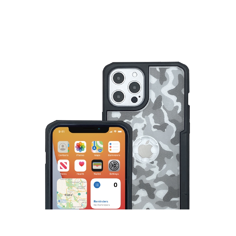 Capac de telefon cu suport CUBE X-Guard pentru Apple iPhone 12/12 Pro Max camuflaj lichidare