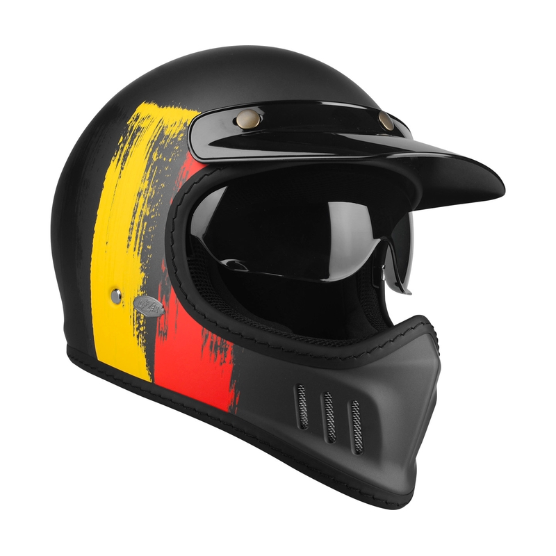 Cască de motocicletă Lazer Cross TT Belgium negru-roșu-galben