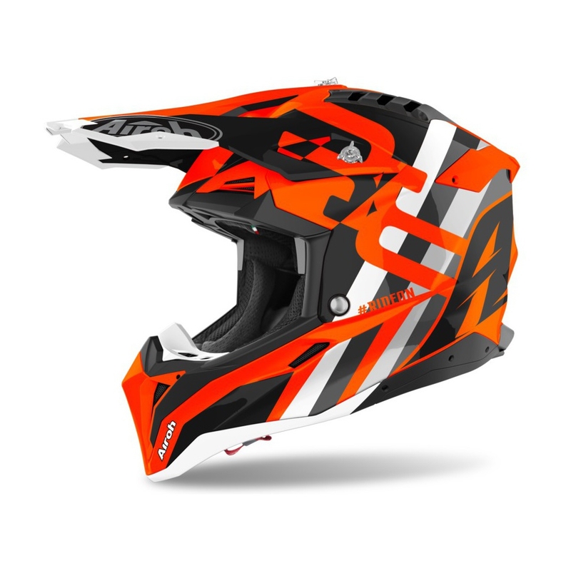 Cască de motocros Aviator 3.0 Rainbow 2021 portocaliu-gri-alb lichidare
