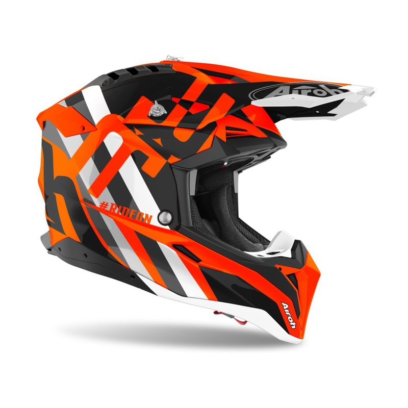 Cască de motocros Aviator 3.0 Rainbow 2021 portocaliu-gri-alb lichidare