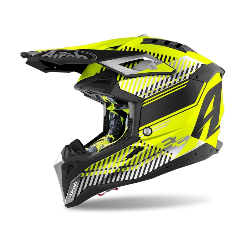 Cască de motocros Airoh Aviator 3.0 Wave 2022 gri-galben-fluo lichidare