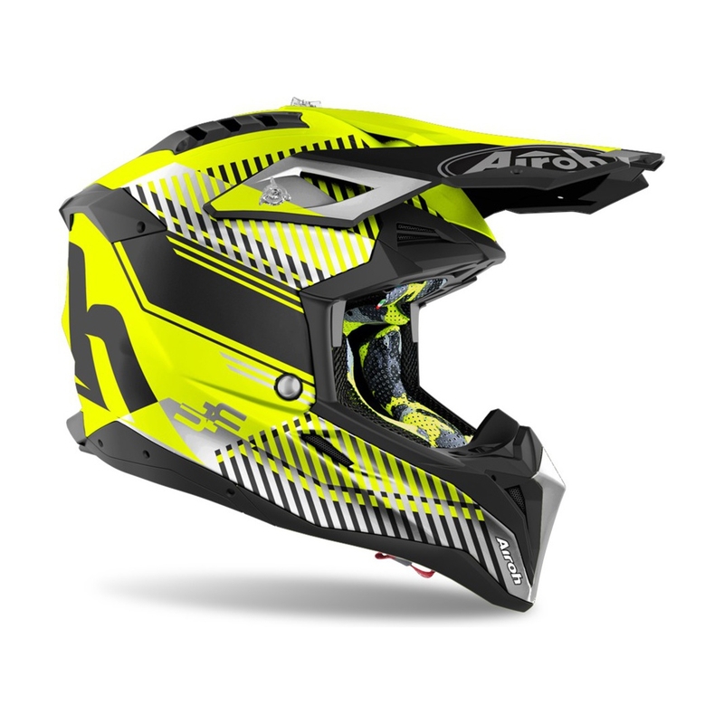 Cască de motocros Airoh Aviator 3.0 Wave 2022 gri-galben-fluo lichidare