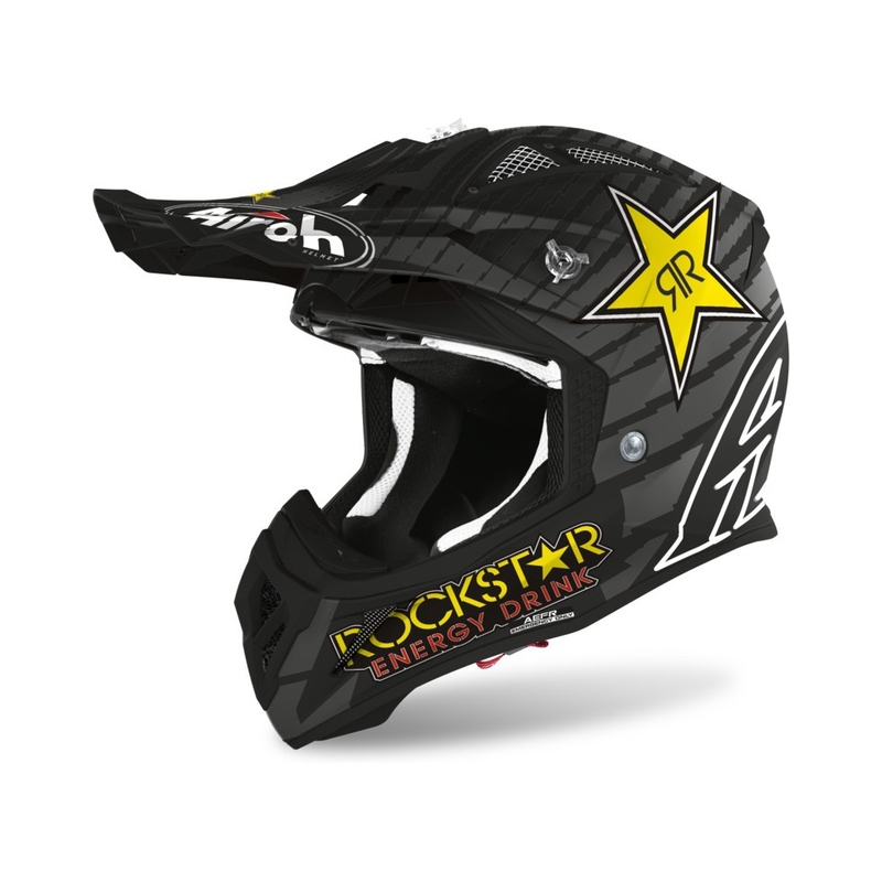 Cască de motocros Airoh Aviator ACE Rockstar 2021 gri-negru