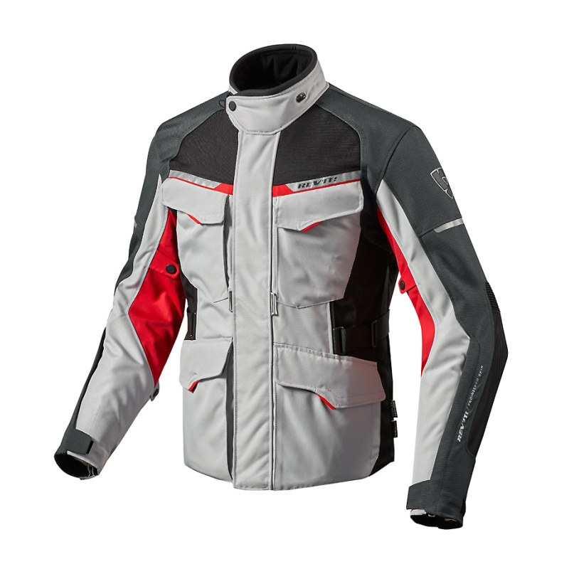 Jachetă moto Revit Outback 2 roșu-argintiu lichidare