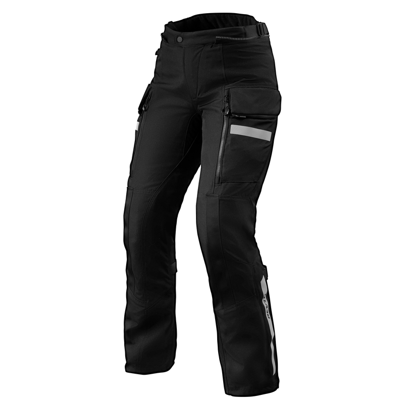 Pantaloni de motocicletă Revit Sand 4 H2O pentru femei, negru extins lichidare