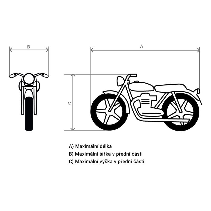 Prelata de garaj pentru motocicleta Maxi - II. calitate