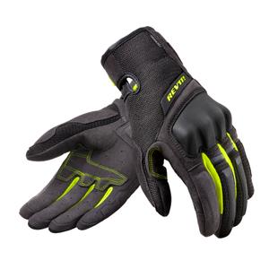 Mănuși de motocicletă Revit Volcano Black-Fluo Yellow pentru femei