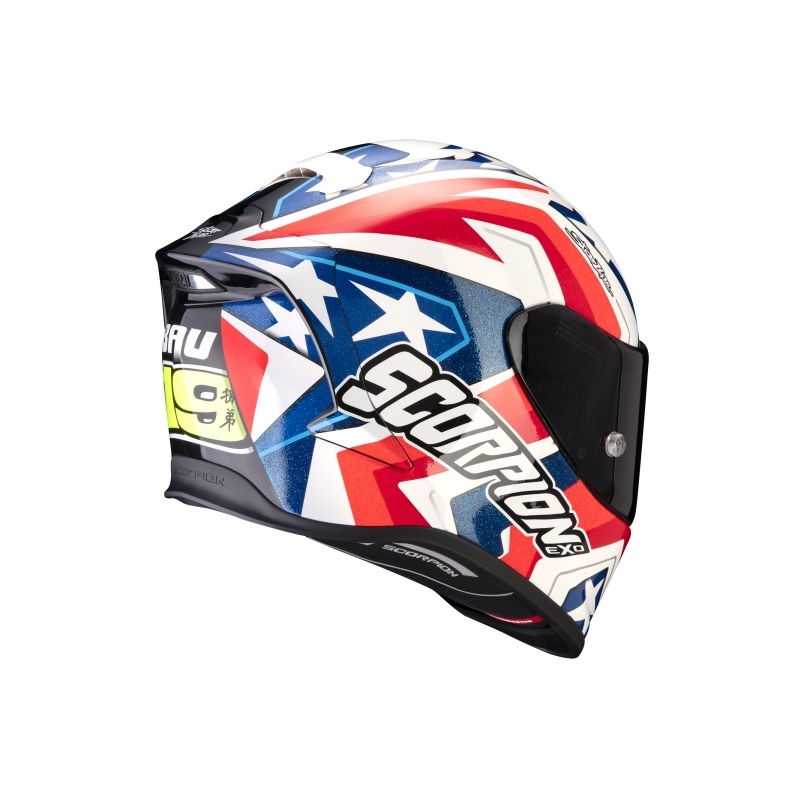 Cască integrală Scorpion EXO-R1 Air Replica Alvaro II alb-roșu-albastru