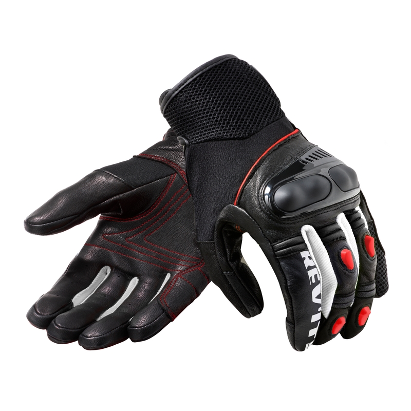 Mănuși pentru motociclete Revit Metric negru-fluo roșu lichidare