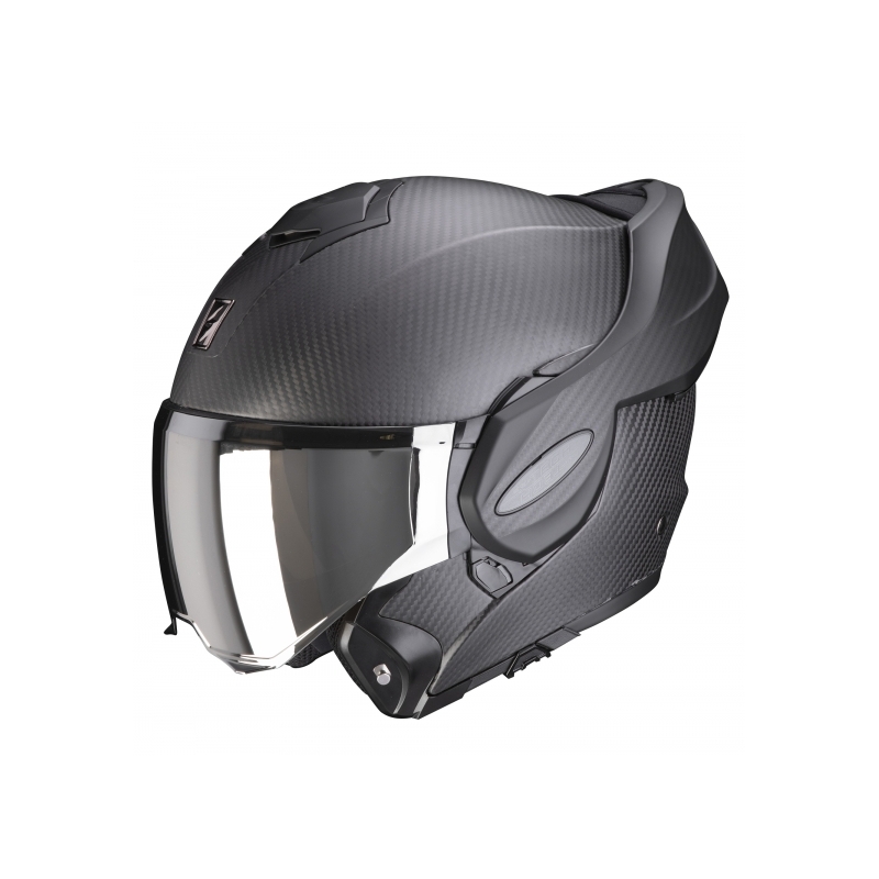 Cască de protecție Scorpion EXO-TECH Carbon negru mat cu clapetă flip-up