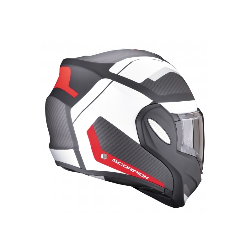 Cască de protecție Scorpion EXO-TECH Trap negru-alb-roșu