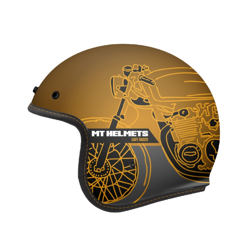 Cască de protecție deschisă MT LeMans OF507SV LeMans 2 SV Cafe Racer  de aur výprodej lichidare