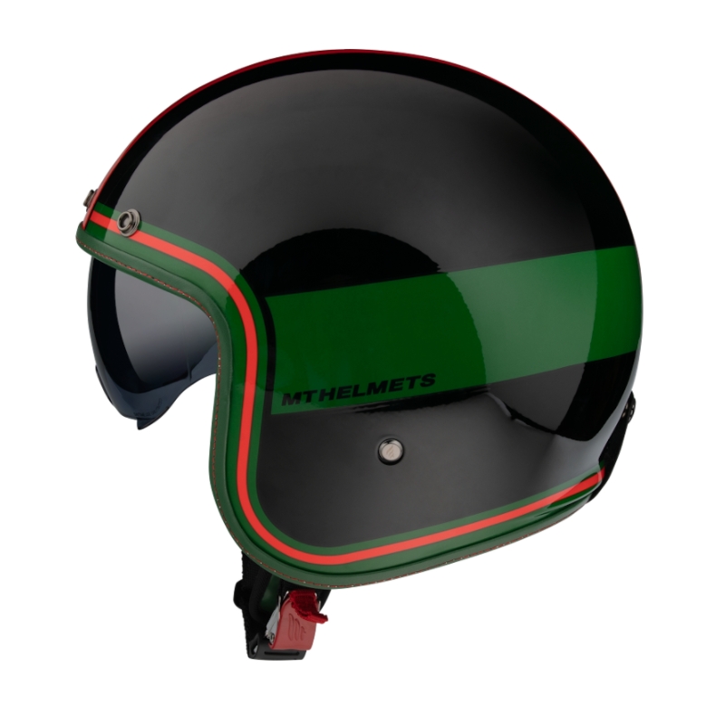 Cască de protecție deschisă MT LeMans 2 SV Tant negru-roșu-verde