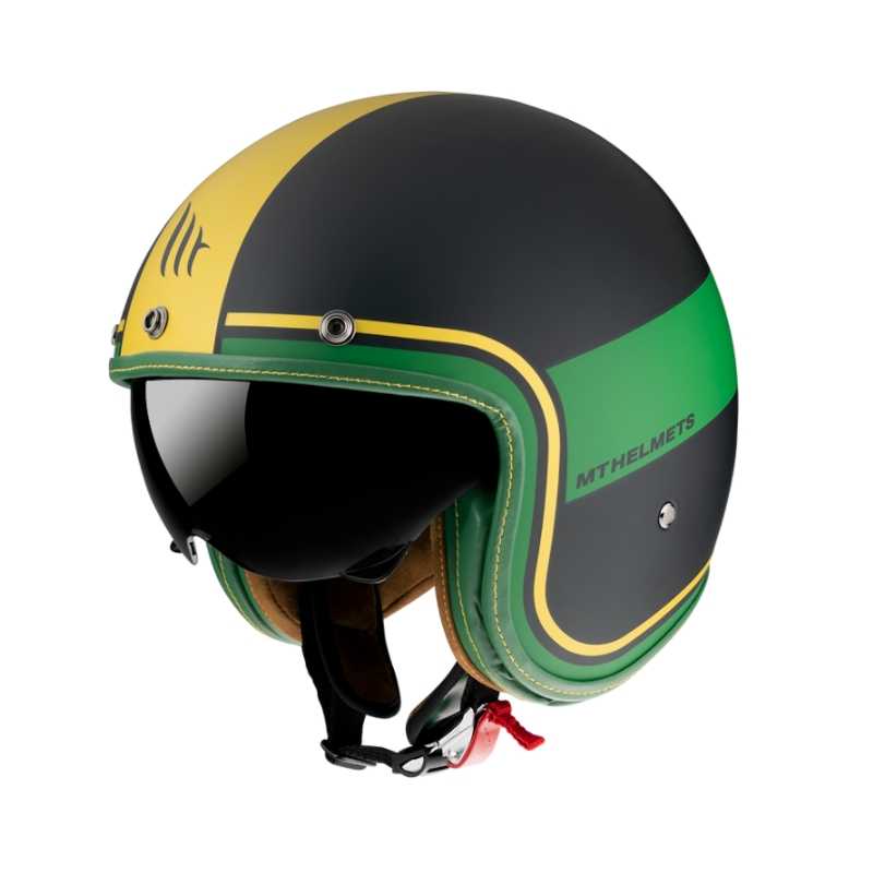 Cască de protecție deschisă MT LeMans 2 SV Tant negru-galben-verde