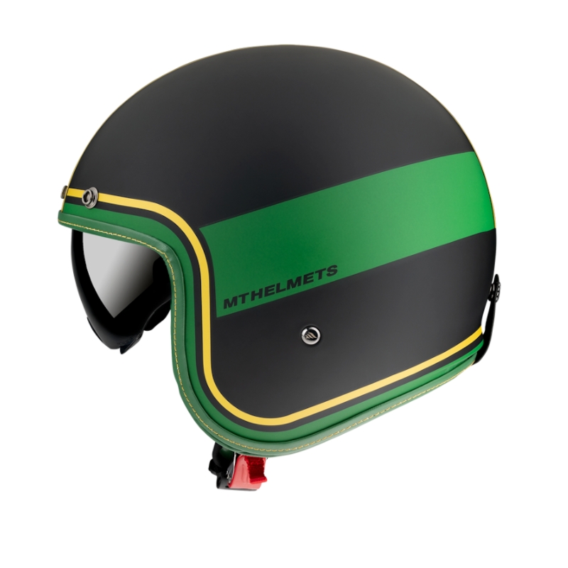 Cască de protecție deschisă MT LeMans 2 SV Tant negru-galben-verde