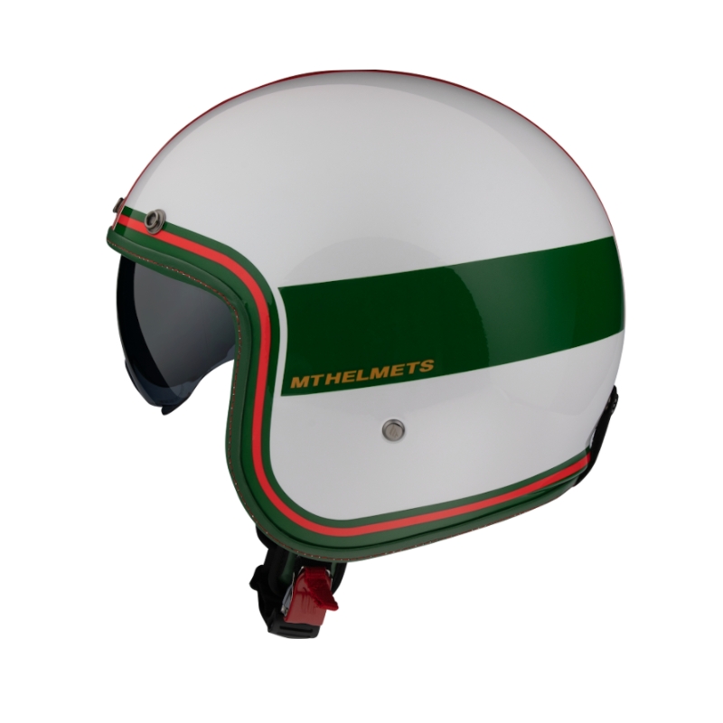 Cască de protecție deschisă MT LeMans 2 SV Tant alb-verde-roșu