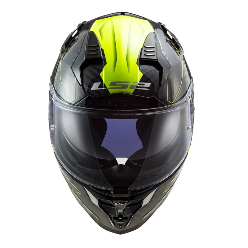 Cască integrală pentru motociclete LS2 FF327 Challenger CT2 Fold negru-galben-fluo