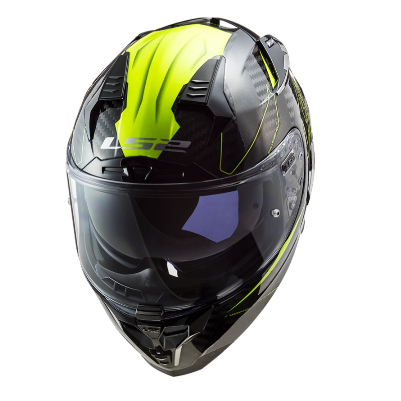 Cască integrală pentru motociclete LS2 FF327 Challenger CT2 Fold negru-galben-fluo