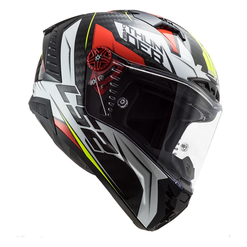 LS2 FF805 Thunder Thunder C Chase negru, alb și roșu cască de motocicletă integrală lichidare