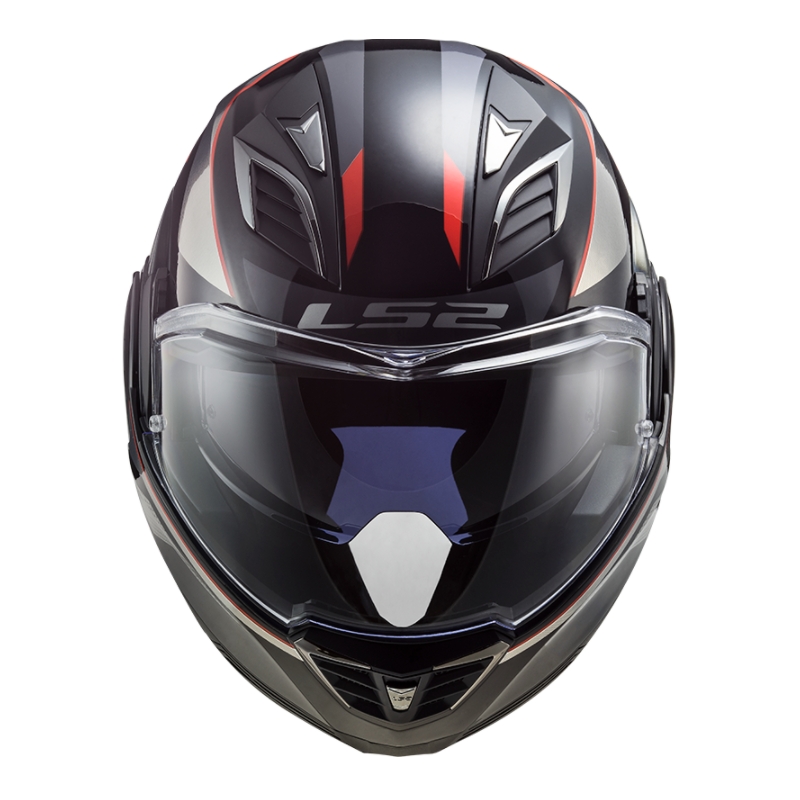 Cască de motociclist LS2 FF900 Valiant II Hub negru-gri-roșu